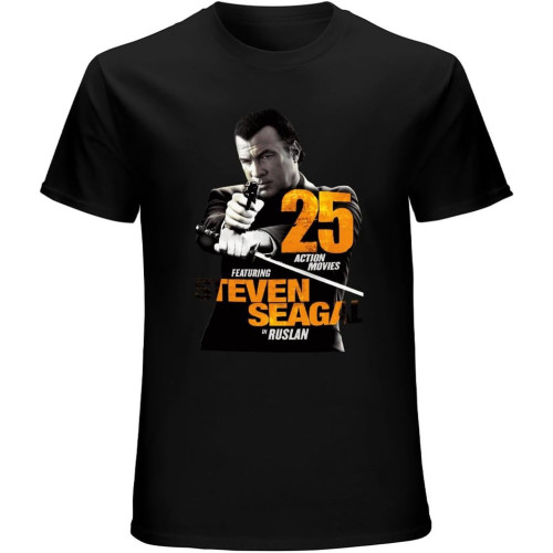 Steven Seagal V3 T-Shirt Simple Style Tee Printed Short-Sleeve for Men Steven Seagal V3 T-Shirt Simple Style Tee Printed Short-Sleeve for Men