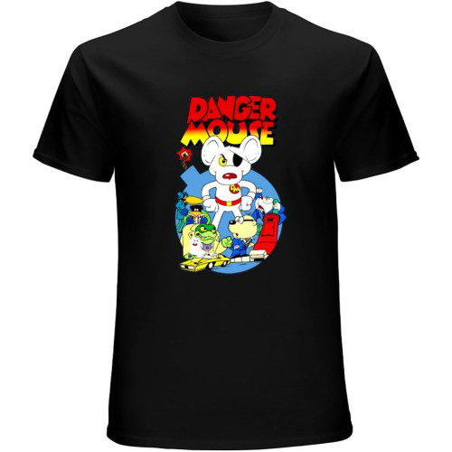 Viethands Danger Mouse Retro Japanese Short Sleeve T-Shirt for Men