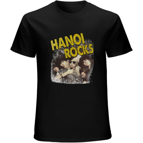 Hanoi Rocks Mens T Shirt Retro 1980S Heavy Metal Vintage Glam Rock Gray Graphic Tee Hanoi Rocks Mens T Shirt Retro 1980S Heavy Metal Vintage Glam Rock Gray Graphic Tee