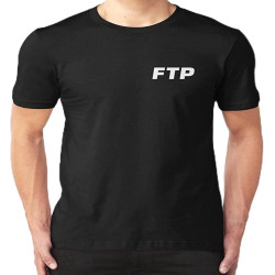 FTP Logo Black Tee Shirt Mens Round Neck Short Sleeves Bottoming T Shirt FTP Logo Black Tee Shirt Mens Round Neck Short Sleeves Bottoming T Shirt