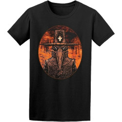 Plague Doctor On Fire Graphic Men' Tee O-Neck Cotton T Shirt