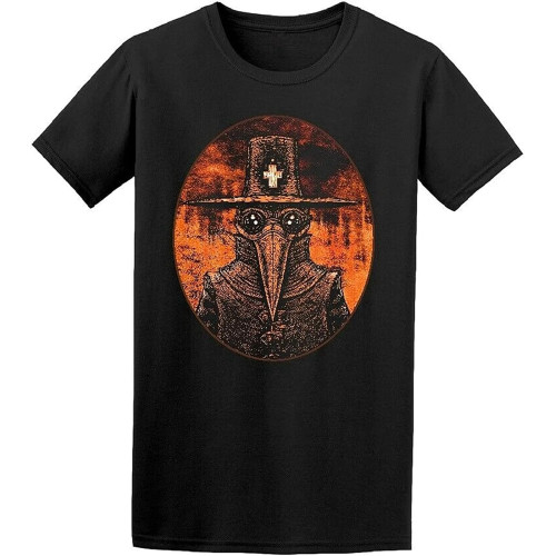 Plague Doctor On Fire Graphic Men' Tee O-Neck Cotton T Shirt
