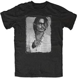 Johnny Depp Men T Shirt Black Retro Vintage Blogger Black Johnny Depp Men T Shirt Black Retro Vintage Blogger Black