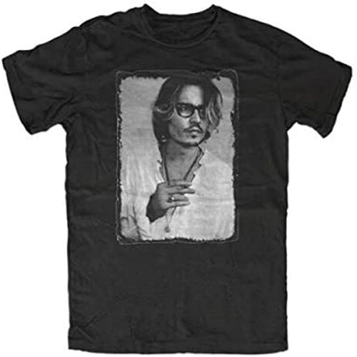 Johnny Depp Men T Shirt Black Retro Vintage Blogger Black Johnny Depp Men T Shirt Black Retro Vintage Blogger Black