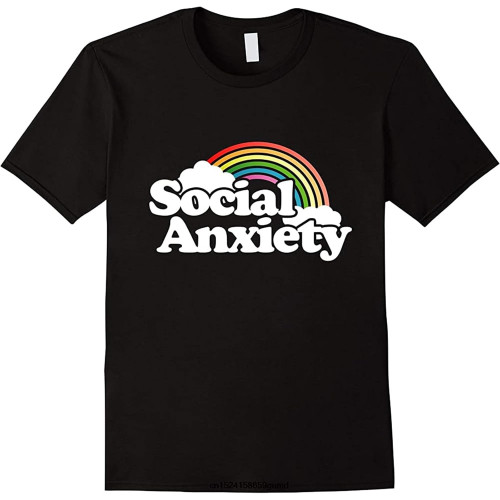 Funny Men t Shirt Novelty Tshirt Social Anxiety Shirt Rainbow Funny Retro Joke T-Shirt Funny Men t Shirt Novelty Tshirt Social Anxiety Shirt Rainbow Funny Retro Joke T-Shirt