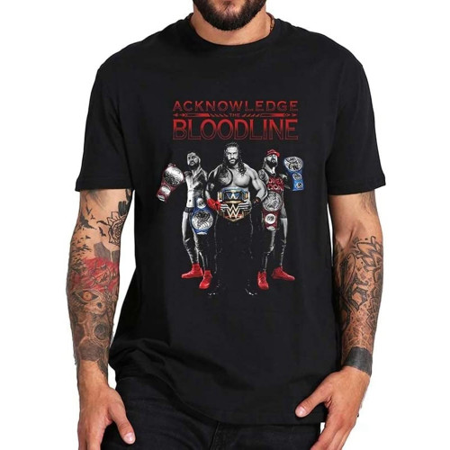 Men' Acknowledge The Bloodline T Shirt Professional Wrestling 2022 New T-Shirt Unisex Novelty Tee Shirt 100% Cotton EU Men' Acknowledge The Bloodline T Shirt Professional Wrestling 2022 New T-Shirt Unisex Novelty Tee Shirt 100% Cotton EU