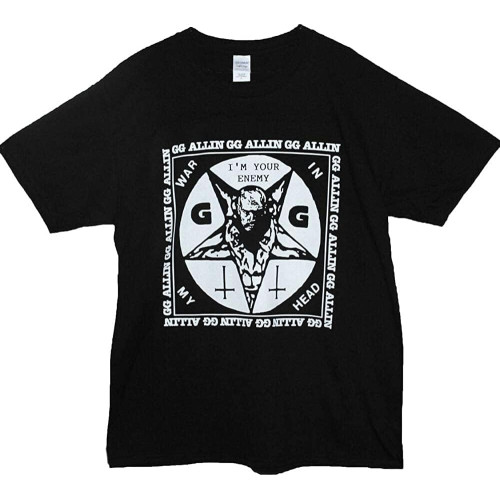 GG ALLIN T Shirt- Hardcore Punk Rock Antiseen Jabbers Graphic Band Men's Tee