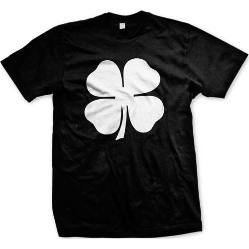 Four Leaf Clover - Good Luck St Patrick's Day Irish Mens T-Shirt Black Four Leaf Clover - Good Luck St Patrick's Day Irish Mens T-Shirt Black
