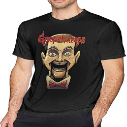 Goosebumps Men's Crew Neck T-Shirt Cool Short Sleeve Classic Tee Black Goosebumps Men's Crew Neck T-Shirt Cool Short Sleeve Classic Tee Black