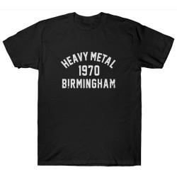 Heavy Metal T Shirt 1970'S Birmingham Music Black