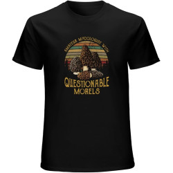 Amateur Mycologist Questionable Morels Vintage Men's T Shirt Cotton Tee Top