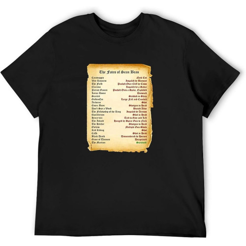 The Many Fates of Sean Bean Actor Famous Always Dies Film Tv Movie Mens T Shirts Shirt The Many Fates of Sean Bean Actor Famous Always Dies Film Tv Movie Mens T Shirts Shirt