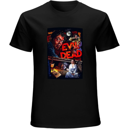 Evil Dead V.11 T Shirt Black Movie Poster Horror Tees Shirt for Men