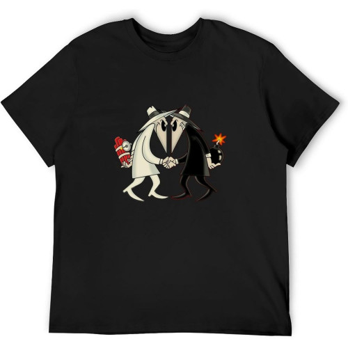 Spy Vs Spy T-Shirt Mad Retro 1980'S Tv Comics Cotton Graphic Tee Tees Shirt for Men Spy Vs Spy T-Shirt Mad Retro 1980'S Tv Comics Cotton Graphic Tee Tees Shirt for Men