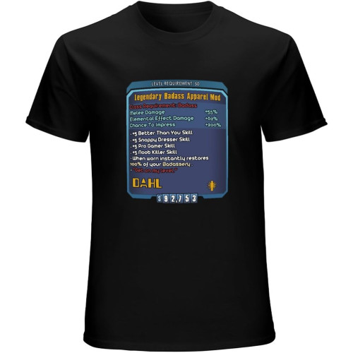 Borderlands Weapon Mod Mens Black Tees T-Shirt Clothing Borderlands Weapon Mod Mens Black Tees T-Shirt Clothing