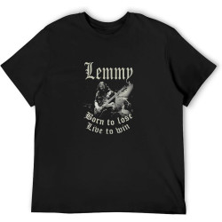 Lemmy Kilminster Born Lose Live to Win Men's Retro Tees Shirt