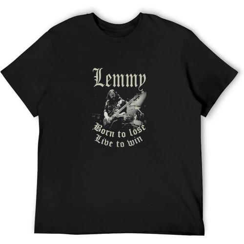 Lemmy Kilminster Born Lose Live to Win Men's Retro Tees Shirt Lemmy Kilminster Born Lose Live to Win Men's Retro Tees Shirt