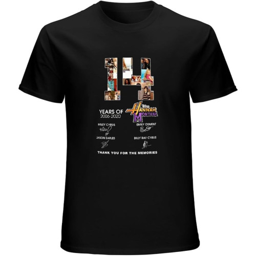 Men's Hannah Movie Montana 14 Years of 2006 2020 Cast Signed Thank You for The Memories Vintage T T Shirt Black Men's Hannah Movie Montana 14 Years of 2006 2020 Cast Signed Thank You for The Memories Vintage T T Shirt Black