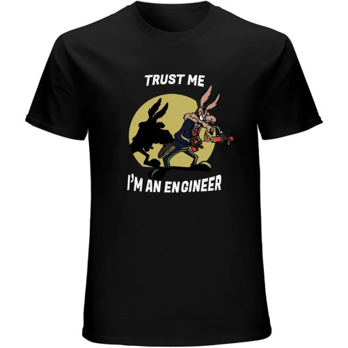 Trust Me Im an Engineer for Men Pure Vintage Round Neck Engineering Tees Man Clothes Oversized O-Neck 100% Cotton Casual Unisex T-Shirt Black Trust Me Im an Engineer for Men Pure Vintage Round Neck Engineering Tees Man Clothes Oversized O-Neck 100% Cotton Casual Unisex T-Shirt Black
