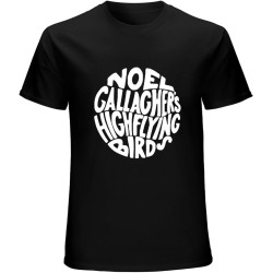 Men's EKUZ Noel Gallagher Logo T-Shirt Music Retro Rock Band Song Lover Gift Black
