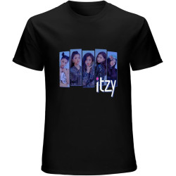 ITZY T-Shirt Short Oversized t Shirt Sweat Shirt Mens t Shirts Pack Black