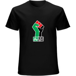 Funny Novelty T-Shirt Mens tee T-Shirt - Palestine Fist Black Funny Novelty T-Shirt Mens tee T-Shirt - Palestine Fist Black