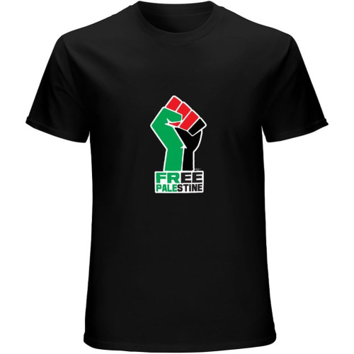 Funny Novelty T-Shirt Mens tee T-Shirt - Palestine Fist Black Funny Novelty T-Shirt Mens tee T-Shirt - Palestine Fist Black