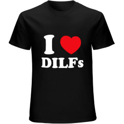 I Love Heart DILFs and Mature Sexy Men T-Shirt Black I Love Heart DILFs and Mature Sexy Men T-Shirt Black