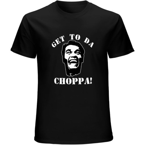 Get to Da Choppa Mens t-Shirt Arnold Movie Film 80's Retro Sci Fi TV Gift Size Black Get to Da Choppa Mens t-Shirt Arnold Movie Film 80's Retro Sci Fi TV Gift Size Black