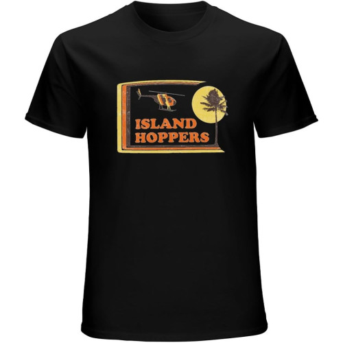 Men's Island Hoppers Hawaii T-Shirt - Tom TV Selleck Thomas Retro Cult Magnum T-Shirt Black Men's Island Hoppers Hawaii T-Shirt - Tom TV Selleck Thomas Retro Cult Magnum T-Shirt Black