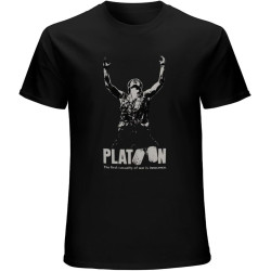 Men's Platoon Movie Poster T Shirt Black Men's Platoon Movie Poster T Shirt Black