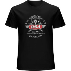 BSA Motorcycles Spark Plugs Birmingham Small Arms Mens T-Shirt Black BSA Motorcycles Spark Plugs Birmingham Small Arms Mens T-Shirt Black
