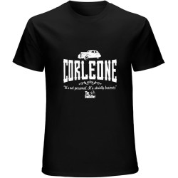 Godfather Corleone Strictly Business Men's T-Shirt It's Not Personal Mafia Car. Black Godfather Corleone Strictly Business Men's T-Shirt It's Not Personal Mafia Car. Black