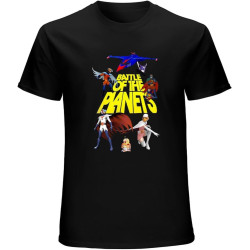 Battle of The Planets Picture T-Shirt Unisex Men Tees Black Battle of The Planets Picture T-Shirt Unisex Men Tees Black