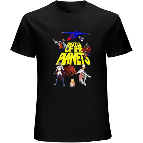 Battle of The Planets Picture T-Shirt Unisex Men Tees Black
