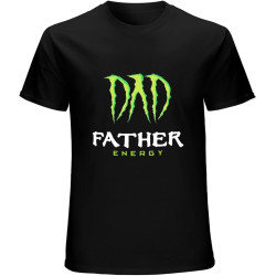 Father Energy Monster Happy Father's Day Unisex T-Shirts Graphic Print Mens Black Tee Shirt Father Energy Monster Happy Father's Day Unisex T-Shirts Graphic Print Mens Black Tee Shirt