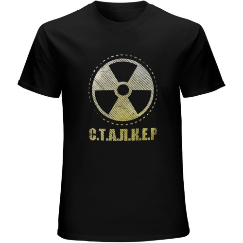 Stalker Game Loner Faction Patch Unisex T-Shirts Graphic Print Mens Black Tee Shirt Stalker Game Loner Faction Patch Unisex T-Shirts Graphic Print Mens Black Tee Shirt