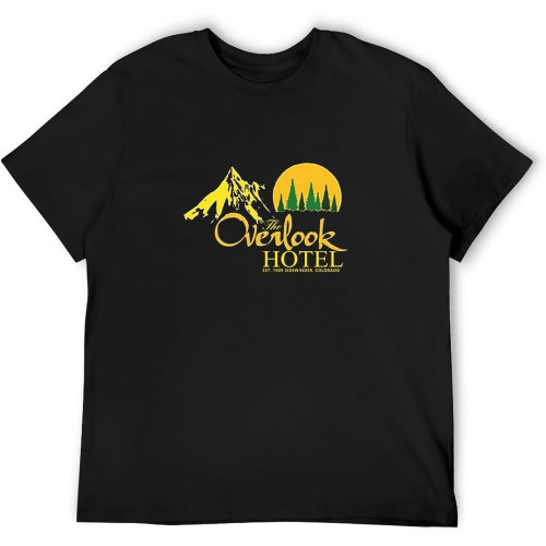 Overlook Hotel Unisex T-Shirts Graphic Print Mens Black Tee Shirt Overlook Hotel Unisex T-Shirts Graphic Print Mens Black Tee Shirt
