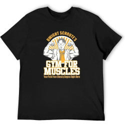 Dwight Schrute'S Gym for Muscles Unisex T-Shirts Graphic Print Mens Black Tee Shirt Dwight Schrute'S Gym for Muscles Unisex T-Shirts Graphic Print Mens Black Tee Shirt