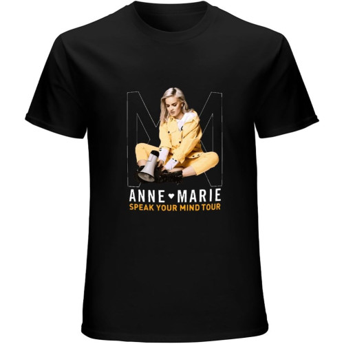 Anne Marie Speak Your Mind Tour Unisex T-Shirts Graphic Print Mens Black Tee Shirt Anne Marie Speak Your Mind Tour Unisex T-Shirts Graphic Print Mens Black Tee Shirt