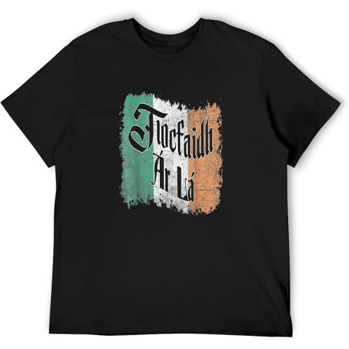 Gkvidi Tiocfaidh Ar La Unisex T-Shirts Graphic Print Mens Black Tee Shirt