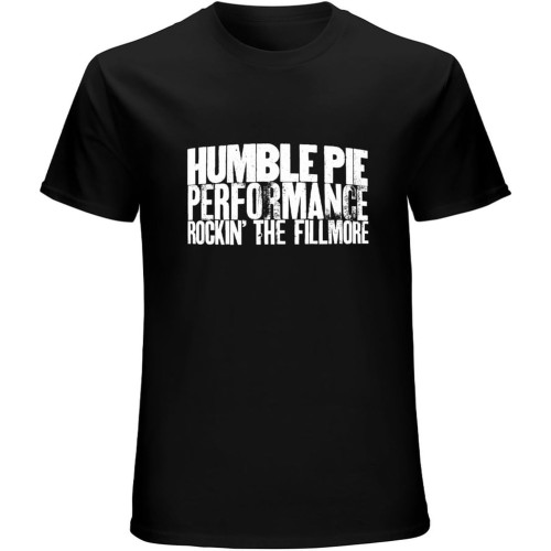 Humble Pie-Live at The Fillmore Unisex T-Shirts Graphic Print Mens Black Tee Shirt Humble Pie-Live at The Fillmore Unisex T-Shirts Graphic Print Mens Black Tee Shirt