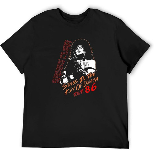 Sammi Curr Trick Or Treat Retro Horror Movie Unisex T-Shirts Graphic Print Mens Black Tee Shirt Sammi Curr Trick Or Treat Retro Horror Movie Unisex T-Shirts Graphic Print Mens Black Tee Shirt