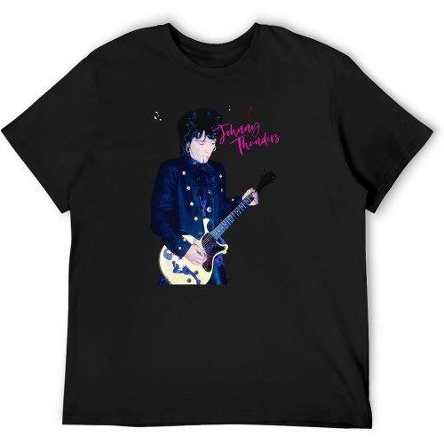 Johnny Thunders Unisex T-Shirts Graphic Print Mens Black Tee Shirt Johnny Thunders Unisex T-Shirts Graphic Print Mens Black Tee Shirt