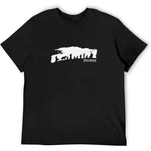 Lord Rings Fellowship Unisex T-Shirts Graphic Print Mens Black Tee Shirt