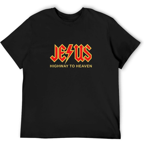Jesus Highway to Heaven Unisex T-Shirts Graphic Print Mens Black Tee Shirt Jesus Highway to Heaven Unisex T-Shirts Graphic Print Mens Black Tee Shirt