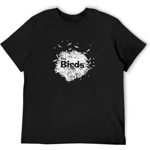 The Birds Alfred Hitchcock Horror Movie Unisex T-Shirts Graphic Print Mens Black Tee Shirt The Birds Alfred Hitchcock Horror Movie Unisex T-Shirts Graphic Print Mens Black Tee Shirt