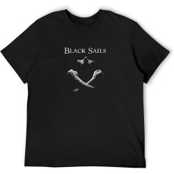 Black Sails Adventure Tv Series Unisex T-Shirts Graphic Print Mens Black Tee Shirt Black Sails Adventure Tv Series Unisex T-Shirts Graphic Print Mens Black Tee Shirt