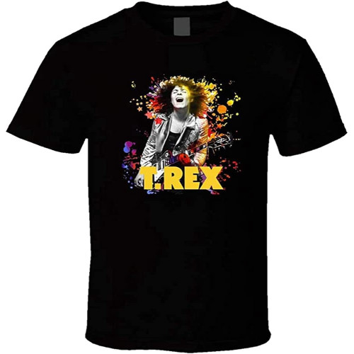 Men's T Rex - Marc Bolan 1 Black T Shirt Men's T Rex - Marc Bolan 1 Black T Shirt