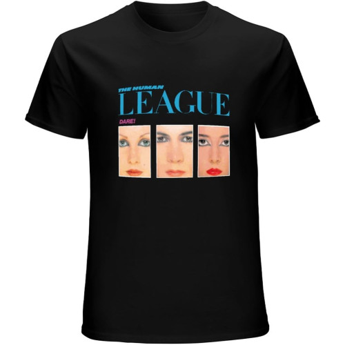 The Human League Dare Graphic Top Printed Tee Shirt for Mens Short-Sleeve T-Shirts Black The Human League Dare Graphic Top Printed Tee Shirt for Mens Short-Sleeve T-Shirts Black